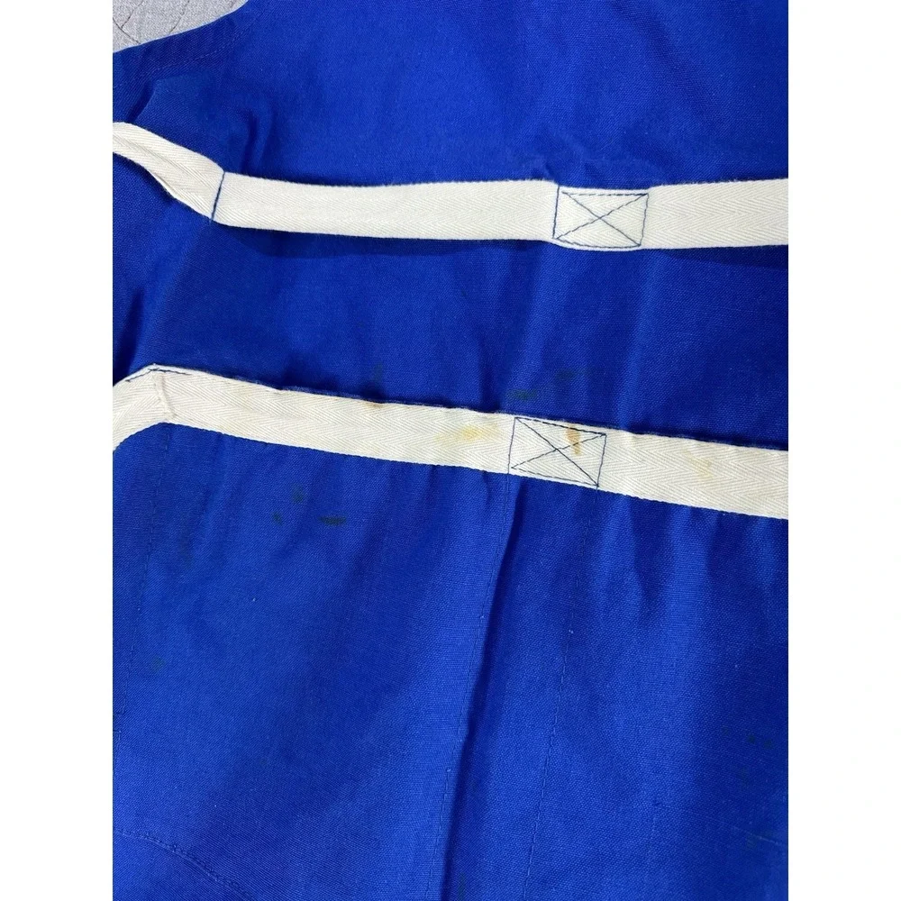 Le Creuset Chef Adult Apron Blue 100% Cotton‎ Canvas Made in England REF NO 4900